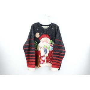Vintage Design Options Philip Jane Gordon Large Christmas Santa Cardigan Sweater